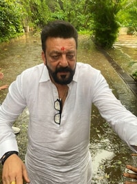 Sanjay Dutt meets fans outside his house on 64th birthday.