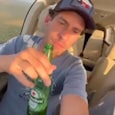 Shocking viral video shows father drinking beer while 11-year-old flies plane. (Image courtesy: Twitter)